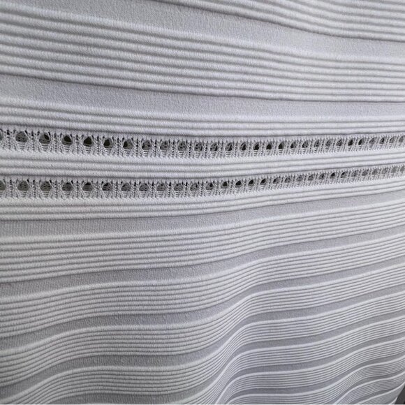 MICHAEL Michael Kors White Bodycon Ribbed Dress Size Medium - Picture 5 of 10